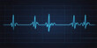 © nur - Blue medical monitor displaying a vibrant cardiogram heartbeat pulse wave graph