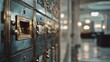 © Sanrobone - Close-up of security deposit boxes in a grand hallway