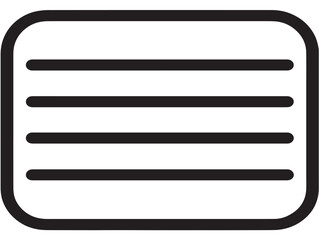 Clean footboard furniture icon in elegant minimal vector drawing