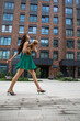 © Andrey_Arkusha - Lady with puppy dog. Young beautiful woman walks with her poodle dog