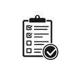 © GenMotion - Clipboard with checklist and completed tasks icon graphic