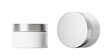 © katestudio - A round white jar of face or body cream is isolated on a white background. Mock up. 3d rendering.