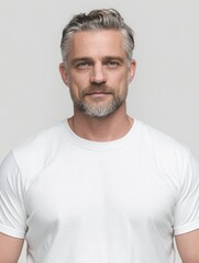 generative ai a happy fat and clean shaven average looking 45 year old man wearing a highquality whi