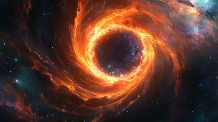 Wall Mural - A cosmic portal opening in the middle of the universe 