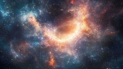 Wall Mural - A cosmic portal opening in the middle of the universe 