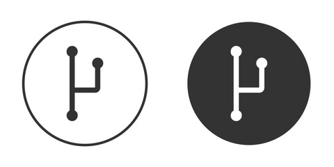 Code branch icon for your web mobile application design. Modern flat.