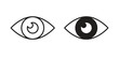 © iconic - Visible icon. Sign design in outline and flat style for web