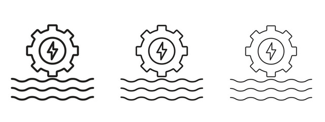 Hydraulic energy icon element Illustration. Trendy Symbol for Design