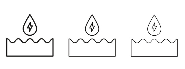 Hydraulic energy icon element Illustration. Trendy Symbol for Design