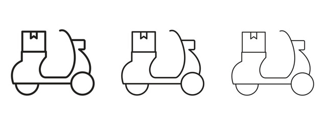 Delivery scooter icon element Illustration. Trendy Symbol for Design