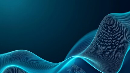 Abstract Blue Waveform, Data, Technology