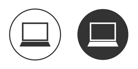 Laptop icon Minimal Flat Pictogram for Ui Designs