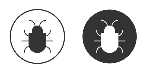 Bug icon Minimal Flat Pictogram for Ui Designs
