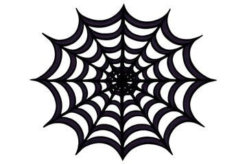 Wall Mural - Spider web spinning intricate hypnotic circles, casting eerie shadows for haunting halloween graphic design elements