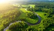 © Goreng - Serpentine river winding through lush forest