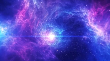 Wall Mural - Cosmic Nebula: Ethereal Space Cloud with Vibrant Colors and Bright Light