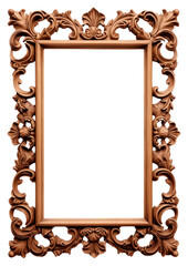 Wall Mural - png baroque oak wood texture frame vintage white background architecture decoration.