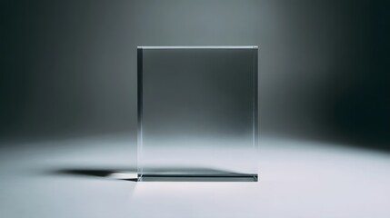 Wall Mural - acrylic photo frame on a white backdrop with studio lighting