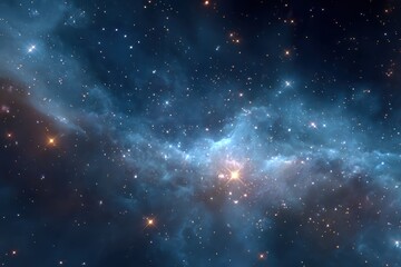Wall Mural - cosmic wonder with vibrant stars illuminated in the dark expanse of the universe revealing timeless 
