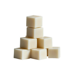 Wall Mural - Stacked cubes isolated on transparent background