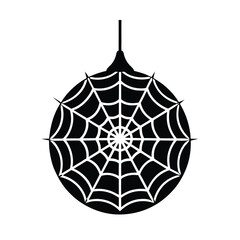 padel ball suspended in a spider web