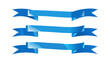 © Vector Bloom - Blue ribbon banner vector set design element graphic decoration scroll label tape