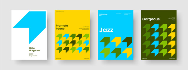 Wall Mural - Geometric Brochure Layout. Abstract Business Presentation Template. Isolated Report Design. Background. Flyer. Book Cover. Banner. Poster. Newsletter. Brand Identity. Handbill. Notebook. Catalog