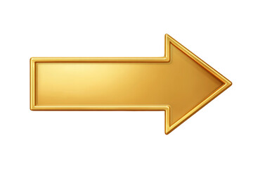 Wall Mural - A gold arrow pointing to the right
