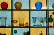 © Julien McRoberts - Paris, France, Europe.  The famous and worlds largest flea market - the St. Ouen 'Marche des Puces.Display of hand blown antique art glass