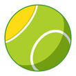 © Design Deck - tennis ball flat vector illustration logo icon clipart