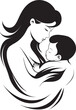 © rohit - Elegant Mother Holding Her Little One Logo Soft Embrace Mother Holding Baby Vector
