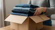 © yaka_std - Woman packing clothes in box