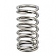 © Viktoriia - A silver cylindrical metal spring with flat ends, isolated on a white