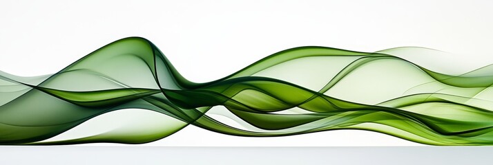 Wall Mural - serene fluid waves in olive green and soft beige, dreamy abstract background for elegant design