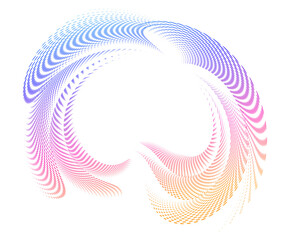 Wall Mural - design elements. wave of many purple lines circle ring. abstract vertical wavy stripes on white back