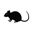 © Rojina - Mouse silhouette vector illustration.