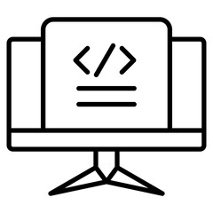 Coding line icon