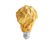 © Jannik - Crumpled paper light bulb, png, transparent