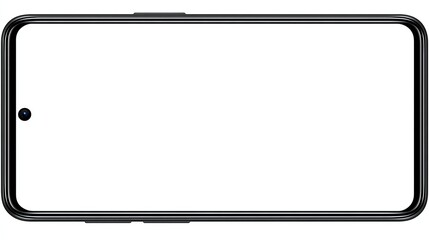 Realistic smartphone mockup Blank smartphone screen template for design.