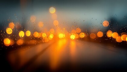 Wall Mural - abstract light orbs on glass surface creating blurred illumination and dreamlike bokeh textures
