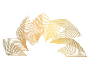 Wall Mural - design elements. wave of many purple lines circle ring. abstract vertical wavy stripes on white back
