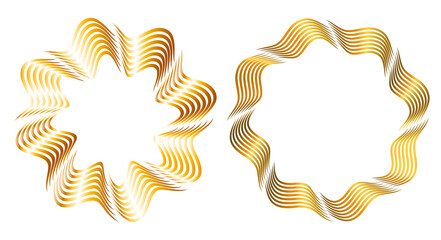 Wall Mural - design elements. wave of many glittering lines. abstract wavy stripes on white background isolated. 