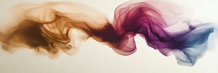 Wall Mural - ethereal visions a dreamy watercolor journey through soft ombre and flowing smoke patterns