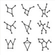 © Viacheslav - Constellation Icon Set. Outline icon set of constellation families: Perseus family, Orion family, Hercules family, Ursa Major