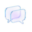 © Sandor - translucent 3d  overlapping chat bubbles in a transparent style representing digital communication and conversation clarity with a modern touch