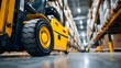 © Benjamin - Forklift loader. Pallet stacker truck equipment at warehouse