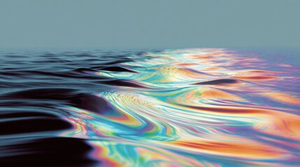 Canvas Print - Colorful Abstract Reflection on Water Surface in Soft Lighting