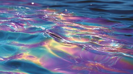 Canvas Print - Colorful Reflections of Light on Calm Water Surface at Sunset