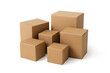 © Tanja - Set of cardboard boxes of different sizes on transparent background