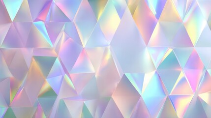 Canvas Print - colorful geometric background with iridescent light reflections